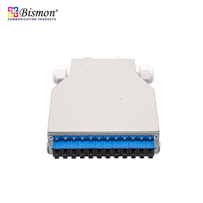 DIN-Rail 12 Core Wall Box fiber optic+SC Adapter Single-mode Simplex